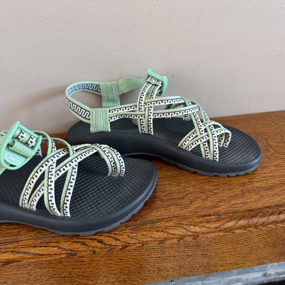 Chaco Women's Eco Tread Sandals Adjustable Strap Durable Sole Green Black Size 7 - Picture 3 of 16